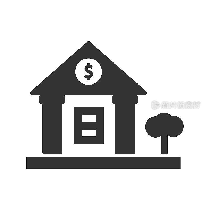 Bank Icon, Bank deposit, funding, money received icon, Sending fund icon